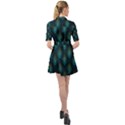 Peacock Texture 3d Pattern Peacock Texture Belted Shirt Dress View2