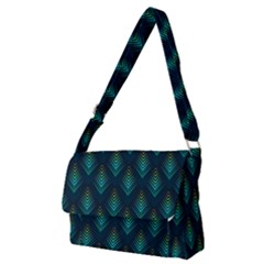 Peacock Texture 3d Pattern Peacock Texture Full Print Messenger Bag (m) by Loisa77