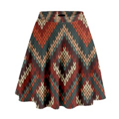 Texture Pattern Fabric High Waist Skirt by Loisa77