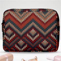 Texture Pattern Fabric Make Up Pouch (large) by Loisa77