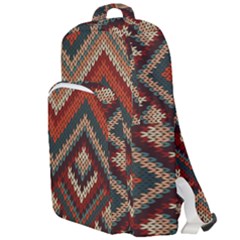 Texture Pattern Fabric Double Compartment Backpack by Loisa77