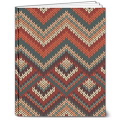 Texture Pattern Fabric 8  X 10  Softcover Notebook by Loisa77