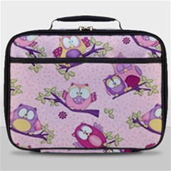 Owls Bird Animal Pattern Full Print Lunch Bag by Loisa77