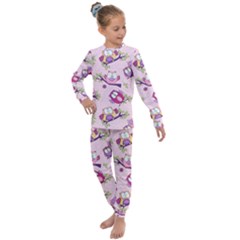 Owls Bird Animal Pattern Kids  Long Sleeve Set 