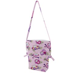 Owls Bird Animal Pattern Folding Shoulder Bag