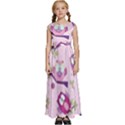 Owls Bird Animal Pattern Kids  Satin Sleeveless Maxi Dress View1