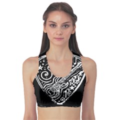 Guitar Pic Fitness Sports Bra by RiverRootsReggae