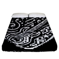 Guitar Pic Fitted Sheet (king Size) by RiverRootsReggae