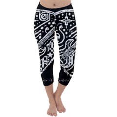 Guitar Pic Capri Winter Leggings 