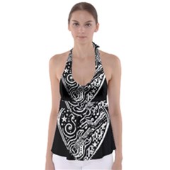 Guitar Pic Tie Back Tankini Top by RiverRootsReggae