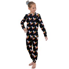 Carrot Pattern 32 Kids  Long Sleeve Set 