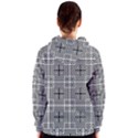 Squares Inside Background Checkered Contemporary Effect Electronic Futuristic Graphic Illusion Modern Women s Zipper Hoodie View2