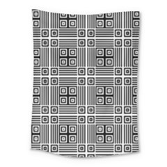 Squares Inside Background Checkered Contemporary Effect Electronic Futuristic Graphic Illusion Modern Medium Tapestry