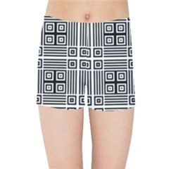 Squares Inside Background Checkered Contemporary Effect Electronic Futuristic Graphic Illusion Modern Kids  Sports Shorts by Loisa77