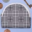 Squares Inside Background Checkered Contemporary Effect Electronic Futuristic Graphic Illusion Modern Horseshoe Style Canvas Pouch View1