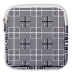 Squares Inside Background Checkered Contemporary Effect Electronic Futuristic Graphic Illusion Modern Mini Square Pouch by Loisa77