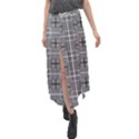 Squares Inside Background Checkered Contemporary Effect Electronic Futuristic Graphic Illusion Modern Velour Split Maxi Skirt View1