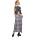 Squares Inside Background Checkered Contemporary Effect Electronic Futuristic Graphic Illusion Modern Velour Split Maxi Skirt View2