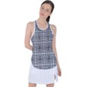 Squares Inside Background Checkered Contemporary Effect Electronic Futuristic Graphic Illusion Modern Racer Back Mesh Tank Top View1