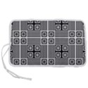 Squares Inside Background Checkered Contemporary Effect Electronic Futuristic Graphic Illusion Modern Pen Storage Case (S) View1