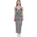 Squares Inside Background Checkered Contemporary Effect Electronic Futuristic Graphic Illusion Modern V-Neck Camisole Jumpsuit View1