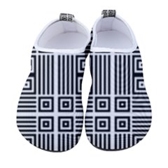 Squares Inside Background Checkered Contemporary Effect Electronic Futuristic Graphic Illusion Modern Kids  Sock-style Water Shoes by Loisa77