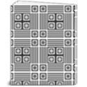 Squares Inside Background Checkered Contemporary Effect Electronic Futuristic Graphic Illusion Modern 8  x 10  Hardcover Notebook View2