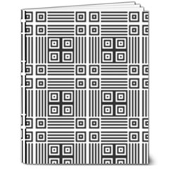 Squares Inside Background Checkered Contemporary Effect Electronic Futuristic Graphic Illusion Modern 8  X 10  Softcover Notebook by Loisa77