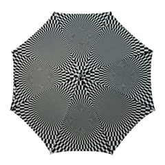 Circles Checkered Abstract Abstraction Art Golf Umbrellas by Loisa77