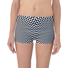 Circles Checkered Abstract Abstraction Art Boyleg Bikini Bottoms by Loisa77