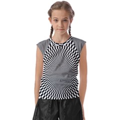 Circles Checkered Abstract Abstraction Art Kids  Raglan Cap Sleeve T-shirt by Loisa77