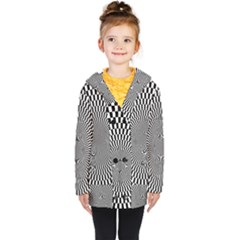 Circles Checkered Abstract Abstraction Art Kids  Double Breasted Button Coat by Loisa77