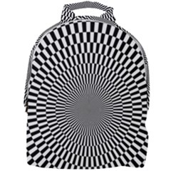 Circles Checkered Abstract Abstraction Art Mini Full Print Backpack by Loisa77