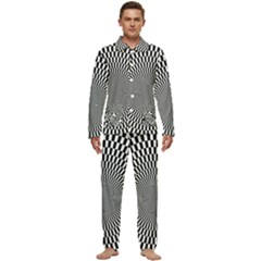 Circles Checkered Abstract Abstraction Art Men s Long Sleeve Velvet Pocket Pajamas Set by Loisa77