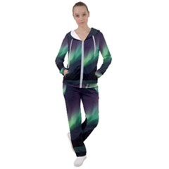 Aurora Borealis Beautiful Northern Lights Nature Women s Tracksuit by Loisa77