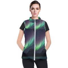 Aurora Borealis Beautiful Northern Lights Nature Women s Puffer Vest