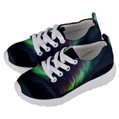 Aurora Borealis Beautiful Northern Lights Nature Kids  Lightweight Sports Shoes by Loisa77