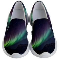 Aurora Borealis Beautiful Northern Lights Nature Kids Lightweight Slip Ons by Loisa77