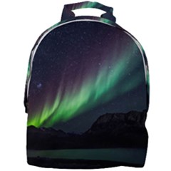 Aurora Borealis Beautiful Northern Lights Nature Mini Full Print Backpack by Loisa77