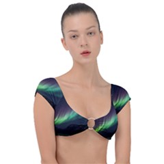 Aurora Borealis Beautiful Northern Lights Nature Cap Sleeve Ring Bikini Top by Loisa77