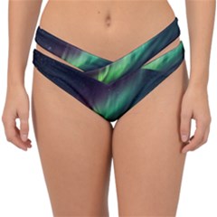 Aurora Borealis Beautiful Northern Lights Nature Double Strap Halter Bikini Bottoms by Loisa77