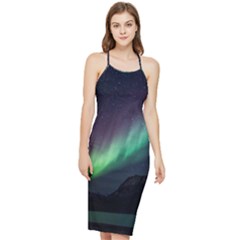 Aurora Borealis Beautiful Northern Lights Nature Bodycon Cross Back Summer Dress by Loisa77