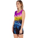 Night Skiing Colored Dead Grateful Lights Mountain Bodycon Dress View2