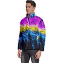 Night Skiing Colored Dead Grateful Lights Mountain Men s Puffer Bubble Jacket Coat View2