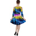 Night Skiing Colored Dead Grateful Lights Mountain Quarter Sleeve Ruffle Waist Dress View2