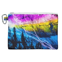 Night Skiing Colored Dead Grateful Lights Mountain Canvas Cosmetic Bag (xl) by Loisa77