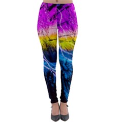 Night Skiing Colored Dead Grateful Lights Mountain Lightweight Velour Leggings by Loisa77