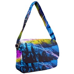 Night Skiing Colored Dead Grateful Lights Mountain Courier Bag by Loisa77