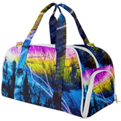 Night Skiing Colored Dead Grateful Lights Mountain Burner Gym Duffle Bag by Loisa77