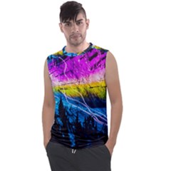 Night Skiing Colored Dead Grateful Lights Mountain Men s Regular Tank Top by Loisa77